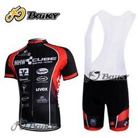 Cycling clothing/ Cycling Wear B-3520: cycling jersey Made with 100% polyester+ bibs short, 